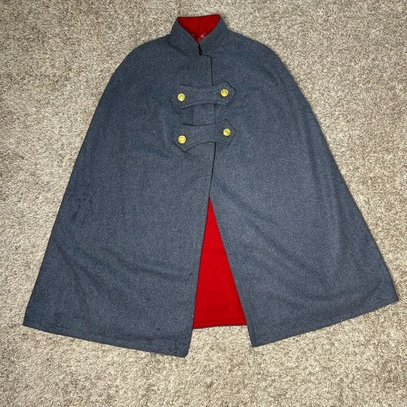 JW Vintage WE2 Wool Nurse Cape with Red Lining - Picture 3 of 8